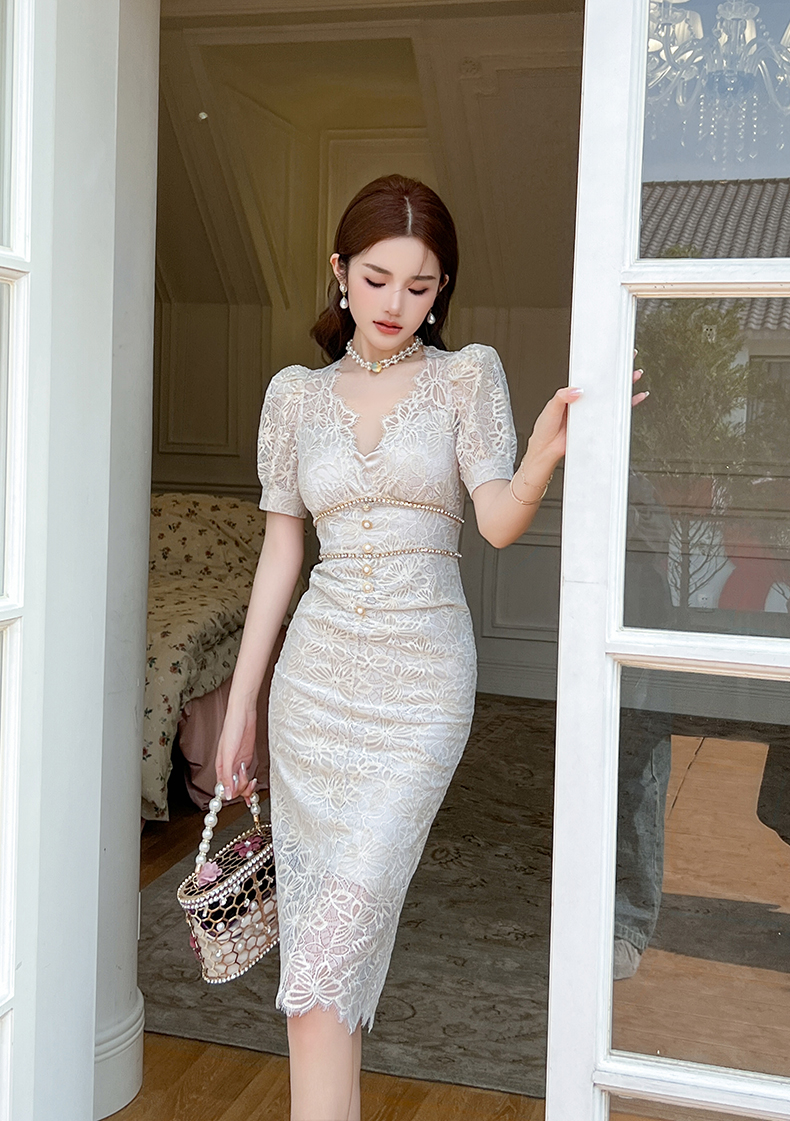 C3248 2540K VÁY ĐẦM LIỀN THÂN NỮ RUUREAG SEXY GỢI CẢM SEXY MÙA HÈ PHỤC CỔ CỔ ĐIỂN THỜI TRANG NỮ REN G06 SẢN PHẨM MỚI