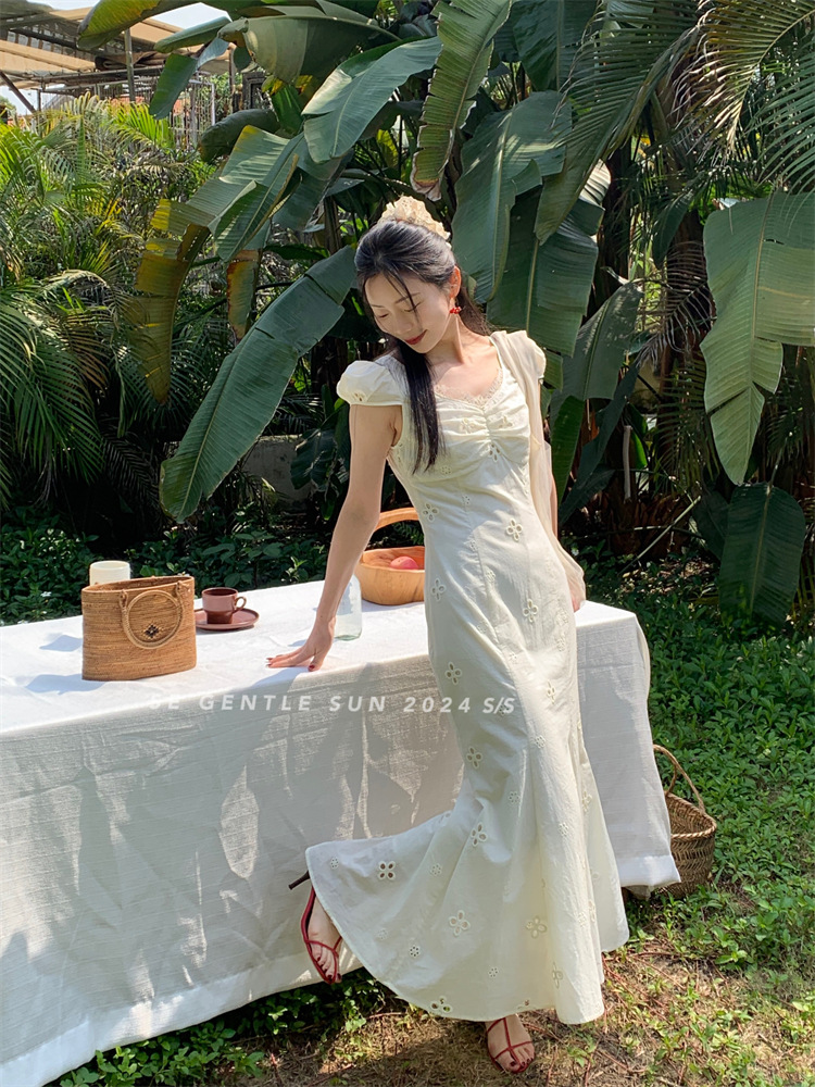 C3733 2540K VÁY ĐẦM LIỀN THÂN DÁNG DÀI NỮ RUUREAG MÙA HÈ KIỂU ĐUÔI CÁ THỜI TRANG NỮ G06 SẢN PHẨM MỚI