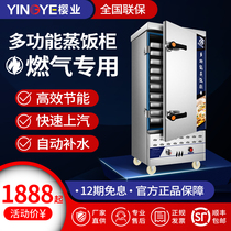 Cherry Industry Steamed Rice Cabinet Commercial Large Capacity Gas Natural Gas School Factory Dining Room Hotel Steamed Bunkler Steam Oven