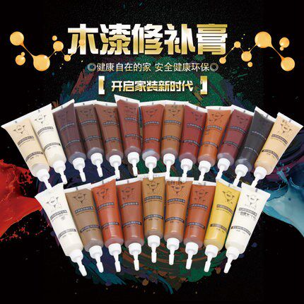 Filling in stitches Mending Cream Red Oak Furniture with Pear Color Mending Lacquered Bench Wood Yellow Crater Dongle Ivory White Scratches