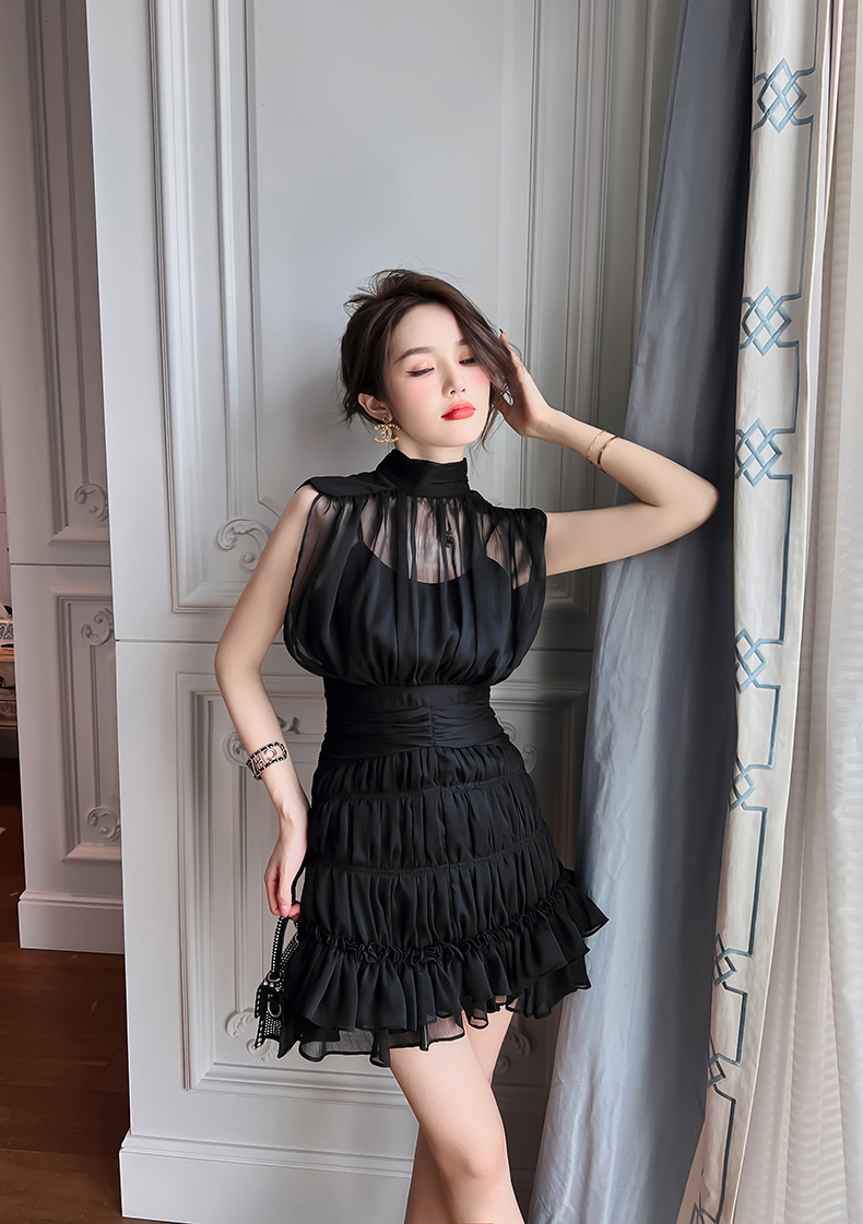 C7598 2120K VÁY ĐẦM LIỀN THÂN NỮ ELOREGS MÙA HÈ PHỤC CỔ CỔ ĐIỂN THỜI TRANG NỮ G05 SẢN PHẨM MỚI