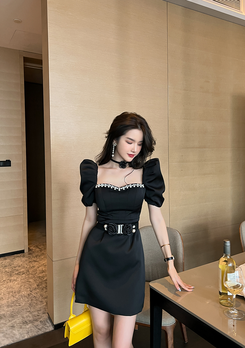 C7890 1900K VÁY ĐẦM LIỀN THÂN NỮ ELOREGS DÁNG CHỮ A TAY PHỒNG MÙA HÈ PHỤC CỔ CỔ ĐIỂN THỜI TRANG NỮ G05 SẢN PHẨM MỚI