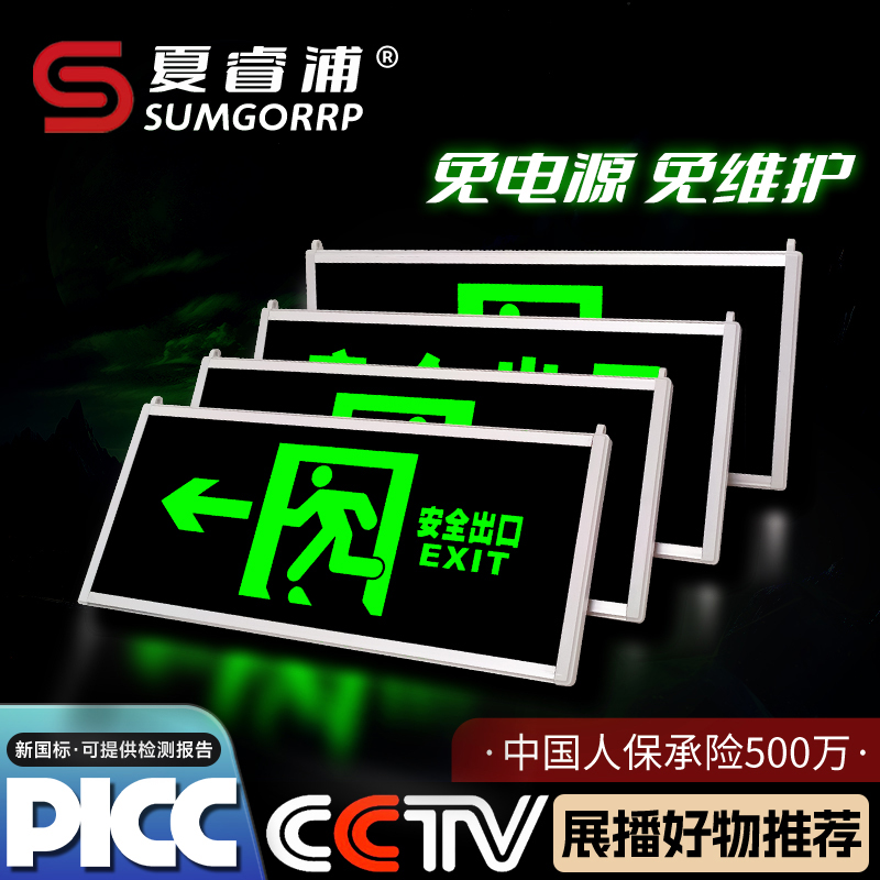 安全出口標識 自発光発光標識 避難階段 避難表示灯 電気不要