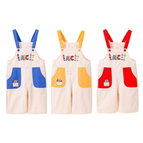 Childrens Colorful Overalls Shorts Performance Costumes Kindergarten Dopamine Class Uniforms Cheerleader Boys and Girls Suits