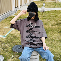 Tested WE11DONE spring and summer new big letter barrage LOGO simple short-sleeved T-shirt loose tide brand WELL