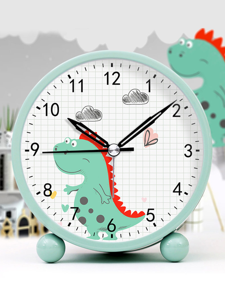 Alarm clock Student bedroom mute bed head luminous Nordic simple super loud sound Children's cartoon cute small alarm clock