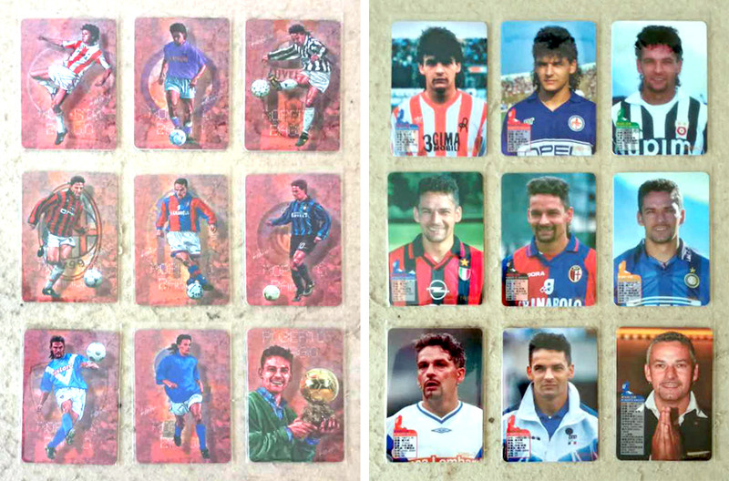 Football Weekly sports body weekly magazine Li Jangaran Cartoon PVC Stars Card Italy Baccio's career 9 full sets-Taobao