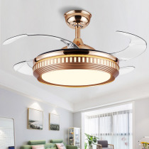 Invisible fan lamp modern light luxury restaurant bedroom with remote control ceiling fan lamp Net red 2021 new home living room lamp