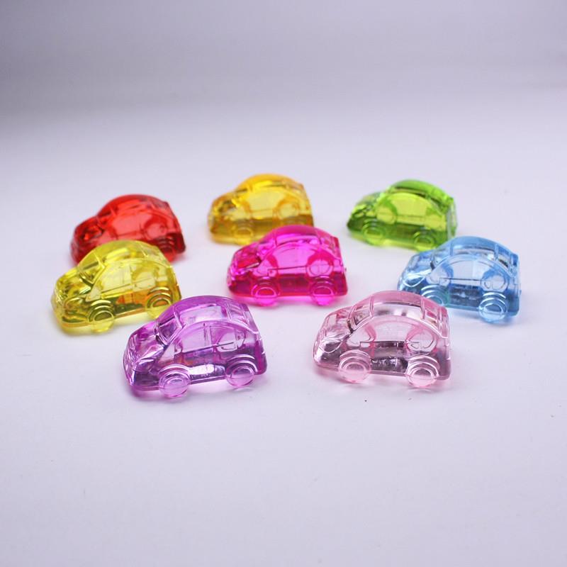 Car toy small colored stone plastic diamond toy reward small gift kindergarten whole class colorful gem children