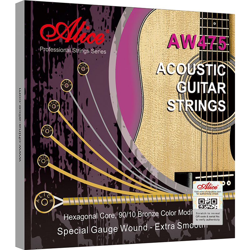 AW475 folk song guitar string cladding high carbon steel mercerized string 90 10 copper tangled rust coating CL CSL
