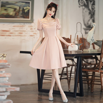 Pink Little Evening Dress Short bridesmaids style normal can wear small sub-summer everyday engagement dress and dress lady