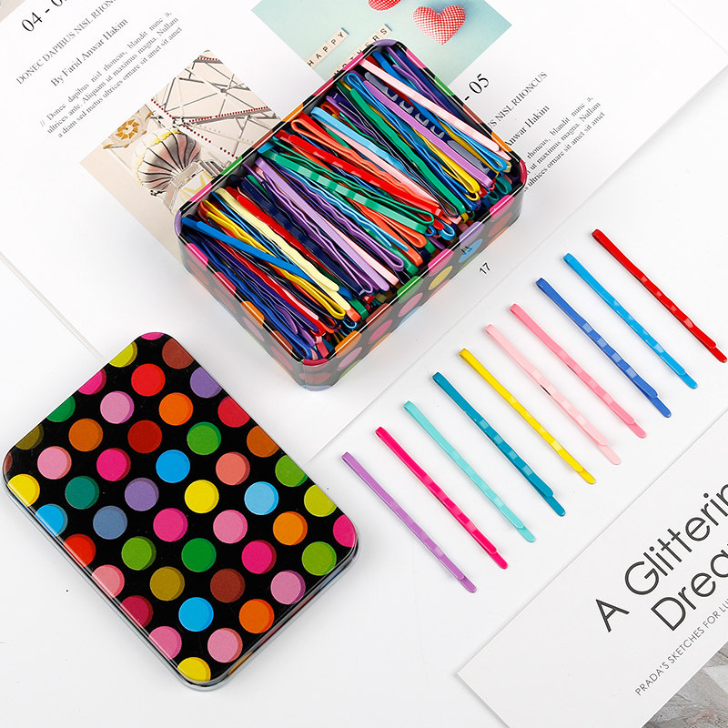 Color children's basic hairpin female plate hair Korean broken hair word clip baby bangs side clip hairpin hair accessories