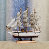Solid wood one sails smooth sailing with small sailboat swing pieces Living room Merchants Fortune Decorations Model Home Accessories Jo Relocation New Residence Gift