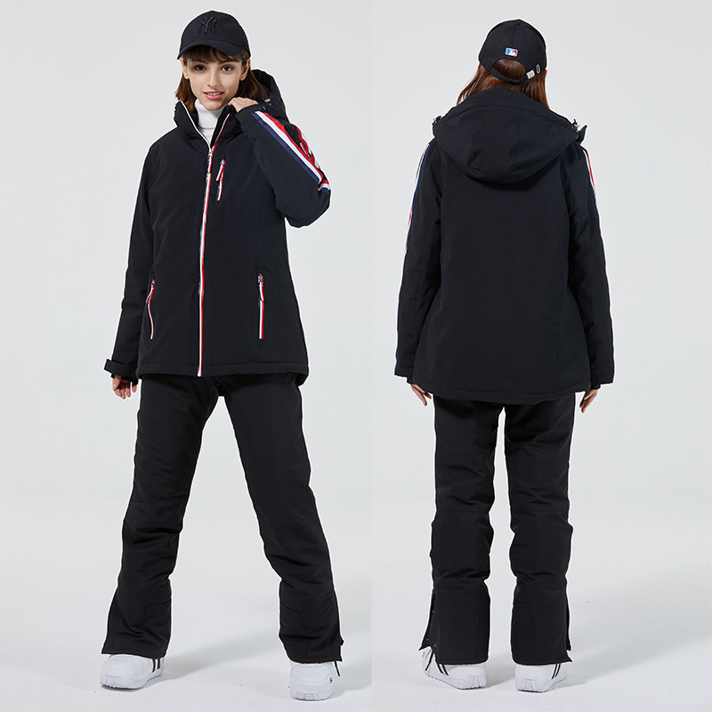 Ski wear women's set men's double snowboard pants set winter windproof waterproof warm warm and thick ski suit set