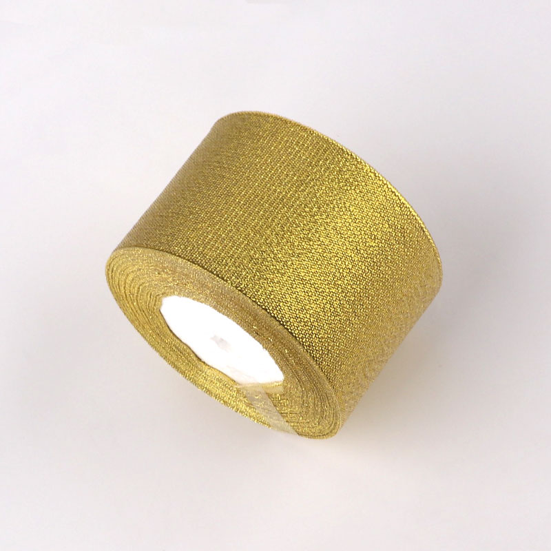 6Cm Wide, 22M Long (Gold)decorate Golden onion Material Science DIY Cake box a birthday present decorate Silk ribbon bow Silver Ribbon Enclosure Ornament belt