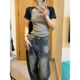 Хлопковая сексуальная короткая приталенная летняя футболка