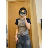 Хлопковая сексуальная короткая приталенная летняя футболка