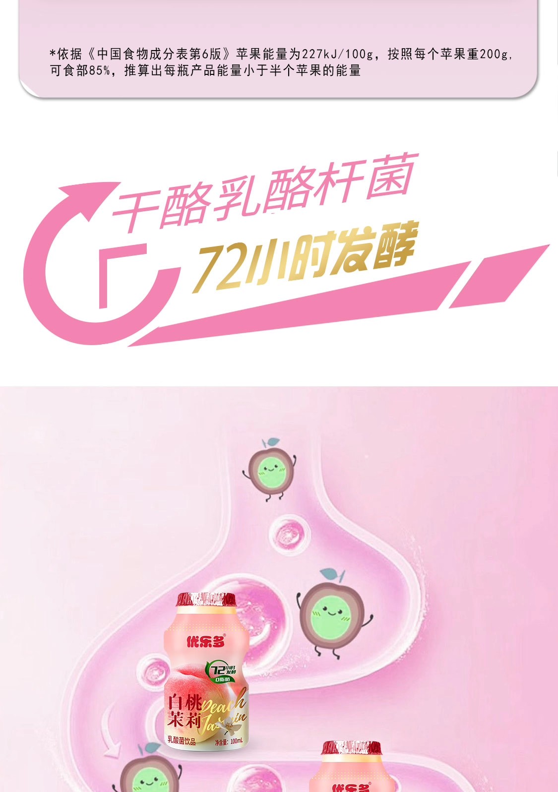 安享好物 安享E级含乳饮料-优乐多白桃乳酸菌 国标