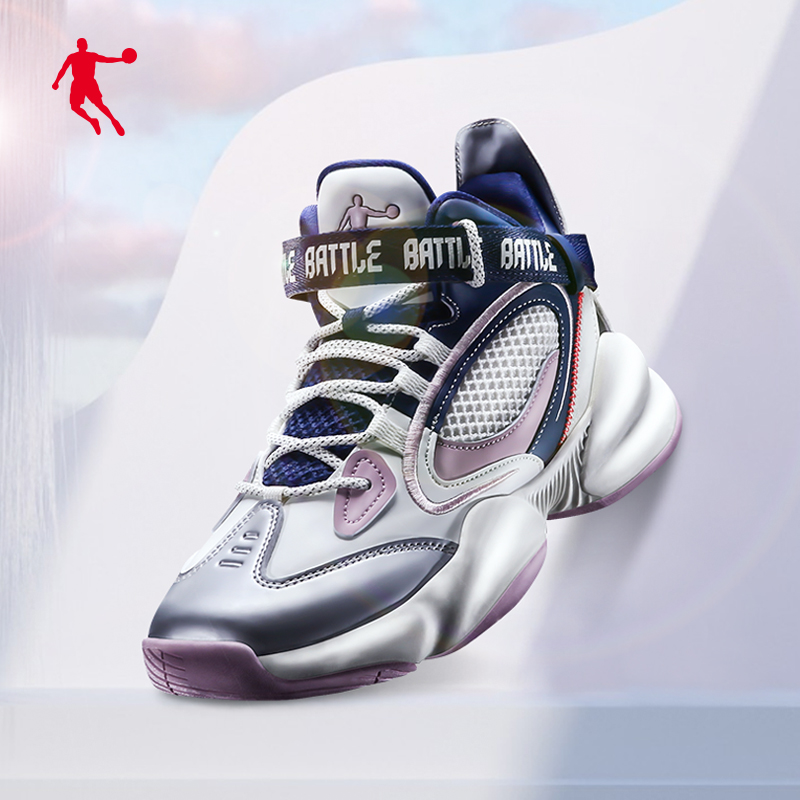 Jordan Sky Shoes Female Autumn High-Help Basketball Shoes Wear and Shoes Resistance Sky Shoes Students Leather Basketball Shoes