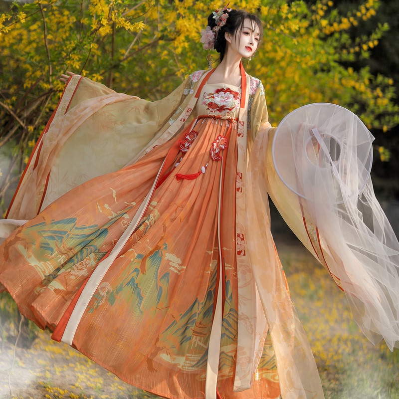 Feitilan Longjin | Tang Dynasty Hezi Skirt Hanfu for Women 2026 New Summer Improved Set Adult Stunning Ancient Costume Feitilan Longjin | Tang Dynasty Hezi Skirt Hanfu for Women 2026 New Summer Improved Set Adult Stunning Ancient Costume