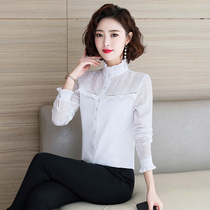 White shirt women's long sleeve 2022 spring new cotton business dress women's spring Joker bottoming shirt top