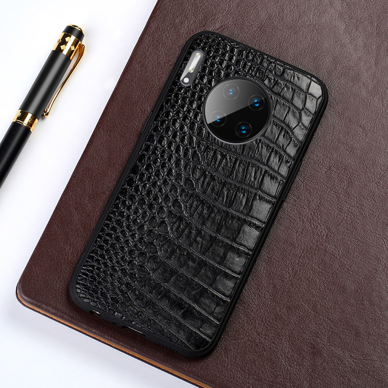 Suitable for Gengtu Huawei mate30pro mobile phone protective shell real crocodile leather Mate30 protective leather case luxury custom business Por5g version high-end atmospheric mobile phone protective case all-inclusive anti-fall
