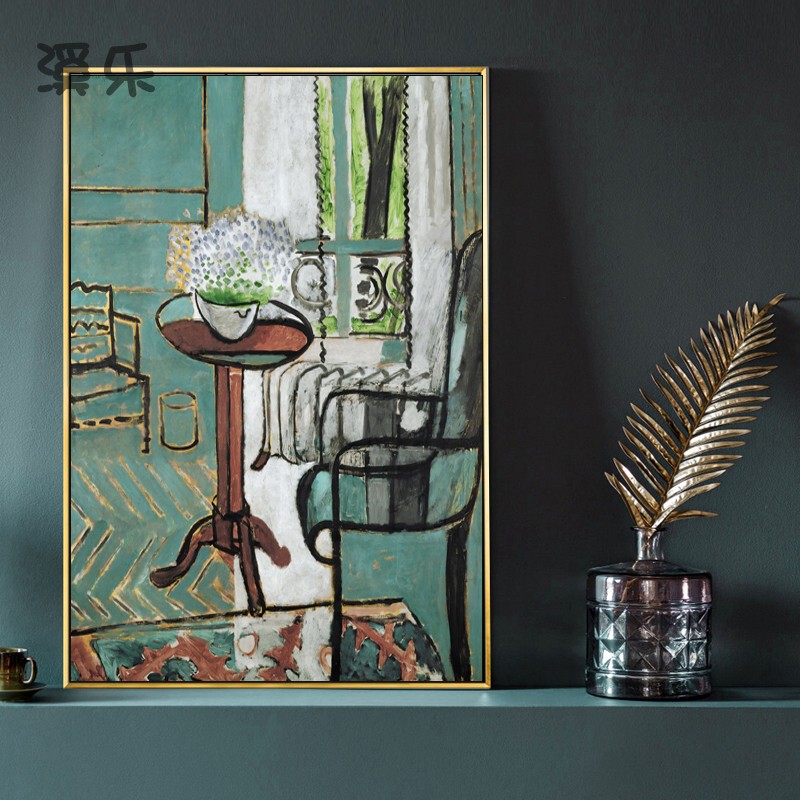 Xile Matisse Fauvism Abstract Entrance Hall Living Room Decorative Painting Model Room Light Luxury Wall Painting European Master Painting Xile Matisse Fauvism Abstract Entrance Hall Living Room Decorative Painting Model Room Light Luxury Wall Painting European Master Painting