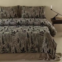 草木集丨四件套纯棉全棉提花新款床单被套复古风高级感床上用品