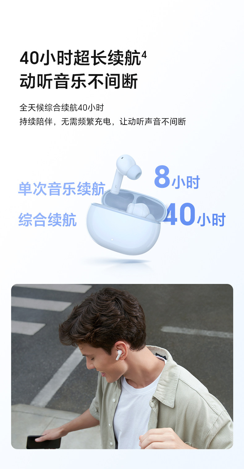 荣耀亲选 耳机 LCHSE X7i Lite无线蓝牙耳机轻巧降噪高音质官方旗舰正品插图12