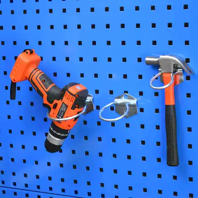 Square hole hole board hardware tool hanging board electric drill rack storage display rack ring round adhesive hook rack storage