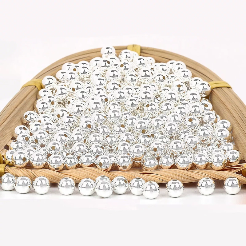 Jinshifu Silver Shop 999 Pure Silver Beads Loose Beads Round Beads Silver Jewelry DIY Bracelet Necklace Pure Silver Beads Jinshifu Silver Shop 999 Pure Silver Beads Loose Beads Round Beads Silver Jewelry DIY Bracelet Necklace Pure Silver Beads