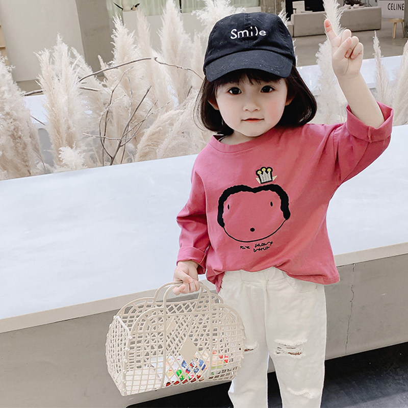 Girls long sleeve T-shirt baby clothes Korean version of cotton spring clothes spring and autumn children baby girl bottoming shirt foreign style top
