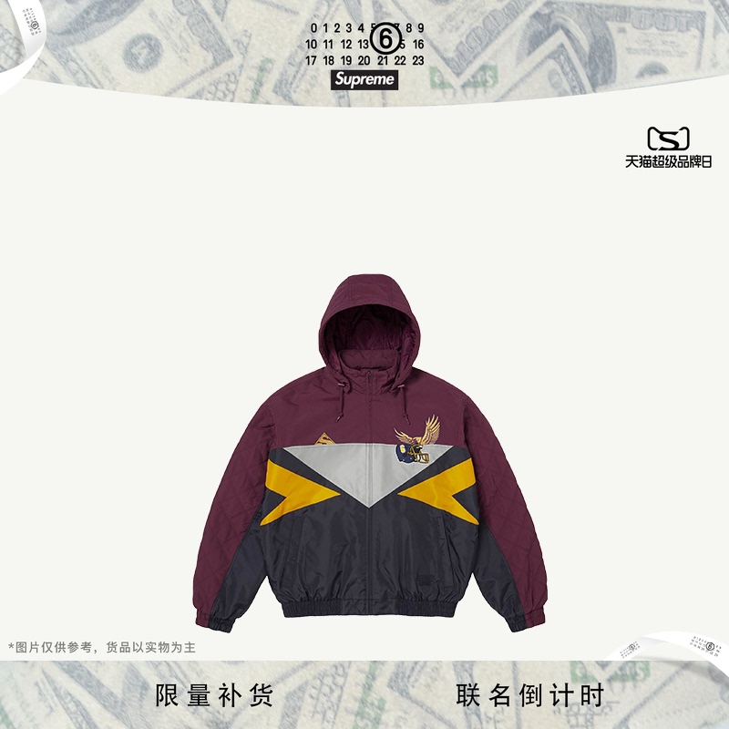 [Limited Replenishment] Mm6 X Supreme Collaboration American Retro Loose Casual Hooded Jacket