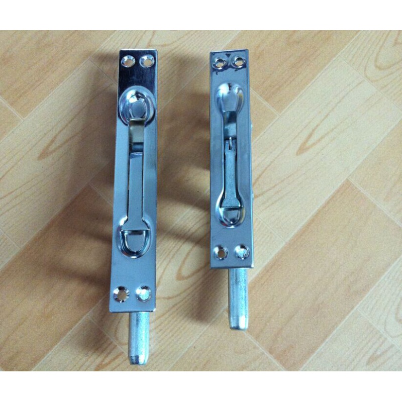 Buyang security door latch 6 inch 7 inch square head stainless steel dark plug female pair open door up and down the world Bolt