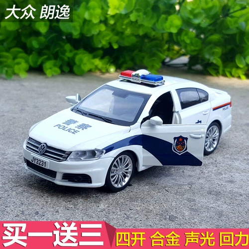 Warrior, металлическая полицейская машина, модель автомобиля со светомузыкой, игрушечная машина, масштаб 1:32