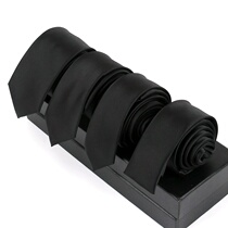 Tie male and Korean version of the narrow 5CM black tie 8CM fitted to work hand to tie tie zipper students