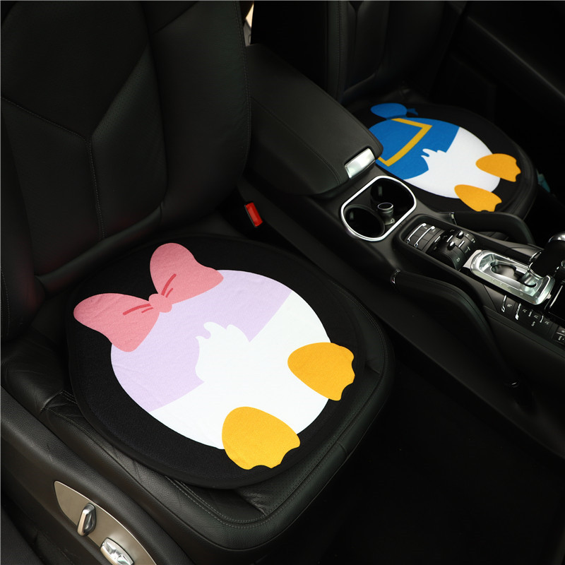 Cartoon seat cushion Three sets of linen breathable Four Seasons Versatile Cash Fart Cushion Cute Summer Cool Cushion Car Seat Cover