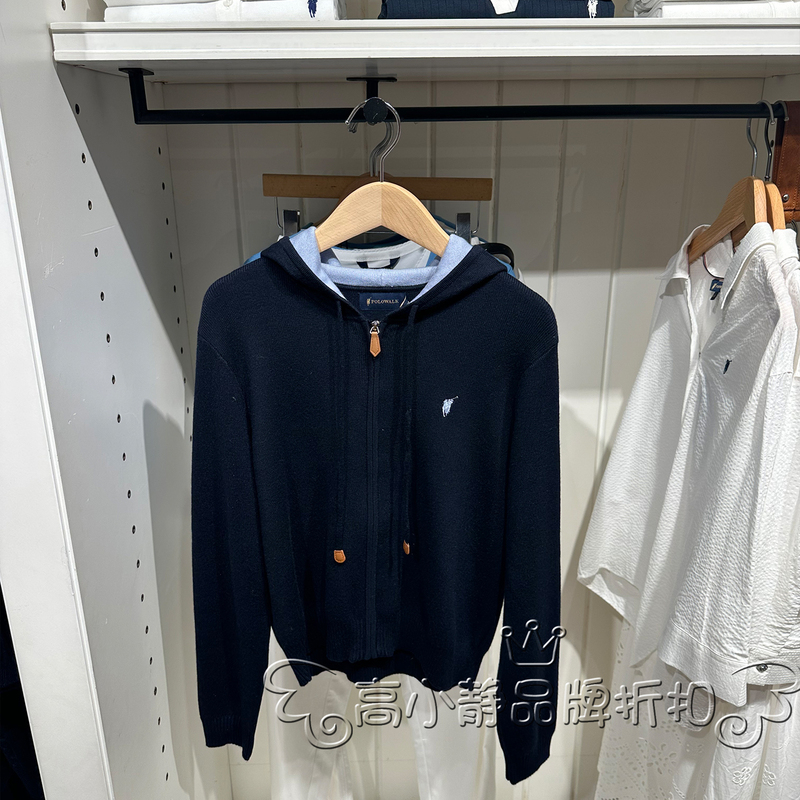 Polowalk Genuine Autumn and Winter Old Money Style Hooded Wool Knit Sweater Jacket for Women B1Gw61582001 Polowalk Genuine Autumn and Winter Old Money Style Hooded Wool Knit Sweater Jacket for Women B1Gw61582001