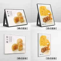 A3 acrylic menu display card milk tea shop bar table card A4 display rack menu price list customized Table sign drink billboard triangle table A5 desktop horizontal vertical swing table