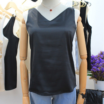 2020 ice wire harness V collar small vest woman outwear net red and beautiful back summer emulation Silk to hit bottom blouses