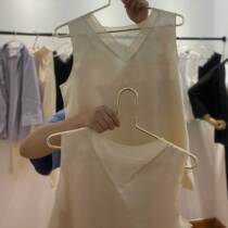 Harness Vest Woman Beauty Back Summer Ice Silk Satin Faceted Feeling Inner Hitch Undershirt Emulation Silk Outside Wearing Snowspun Sleeveless Blouse