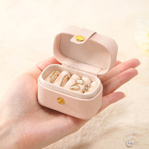 Velvet mini portable ring box jewelry box girls trinket storage box retro exquisite compact travel