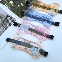 New cartoon expression cute pet ice compress eye mask to block light sleep relieve fatigue cute universal for men women and children outdoor