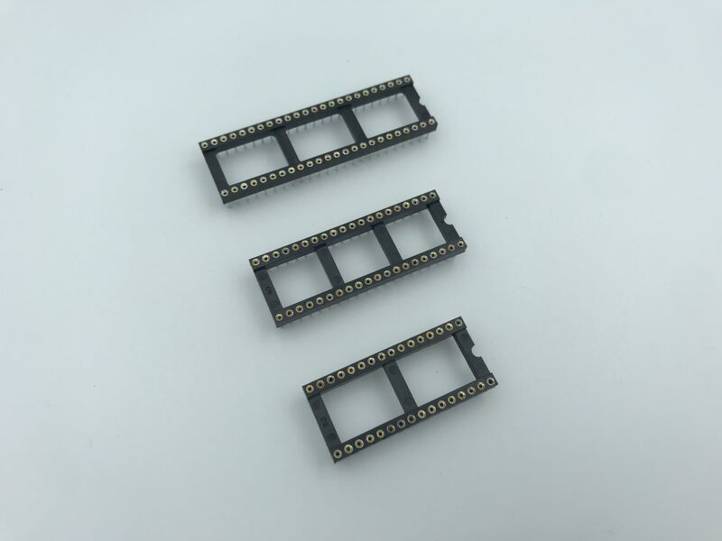 Ic Socket Integrated Block Direct Plug-In Dip Microcontroller Chip Round Hole Base 32/40/48P Female Header 15.24mm Ic Socket Integrated Block Direct Plug-In Dip Microcontroller Chip Round Hole Base 32/40/48P Female Header 15.24mm
