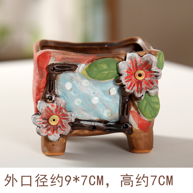 End flower pot in Korean coloured drawing or pattern, fleshy through pockets some ceramic porcelain flower creative move, lovely specials