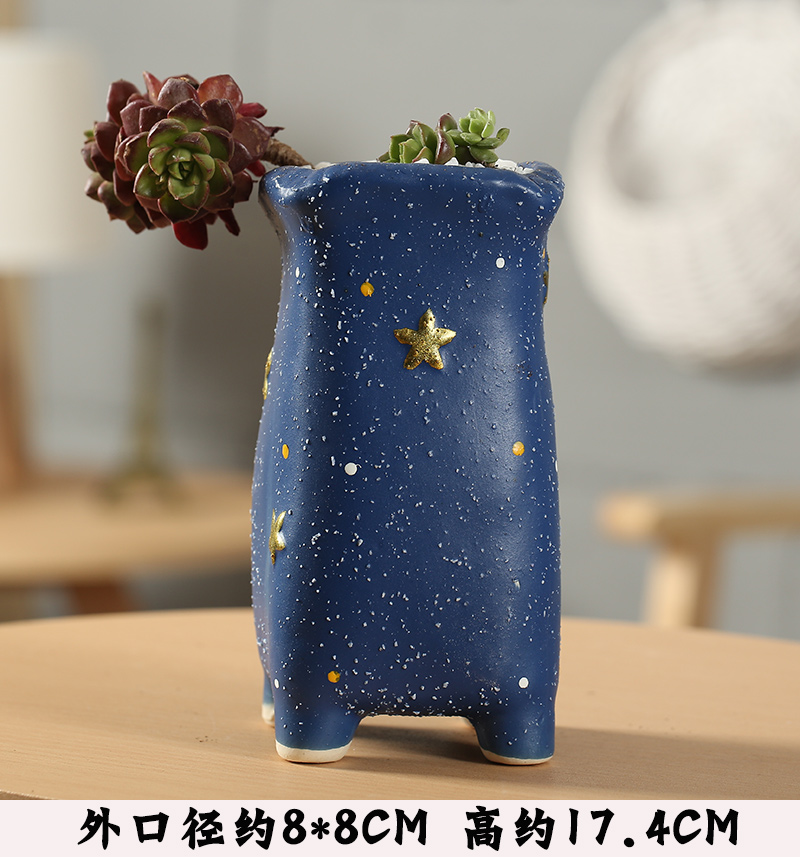 End of stars is kind of coarse pottery breathable interior restoring ancient ways more meat flower - pot special package mail clearance creative move