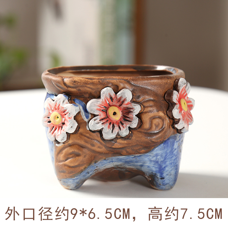 End flower pot in Korean coloured drawing or pattern, fleshy through pockets some ceramic porcelain flower creative move, lovely specials