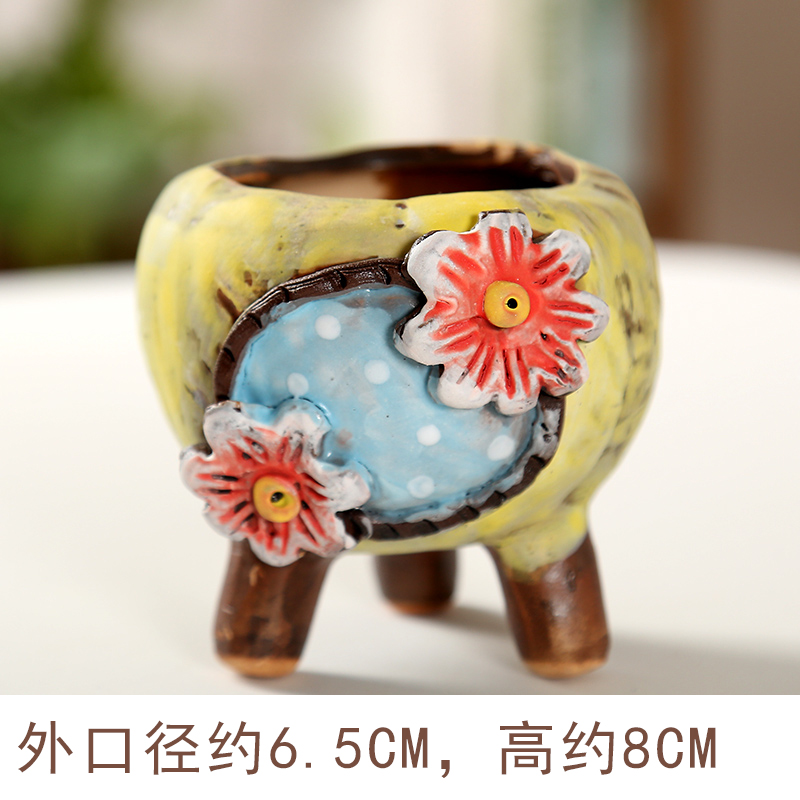 End flower pot in Korean coloured drawing or pattern, fleshy through pockets some ceramic porcelain flower creative move, lovely specials