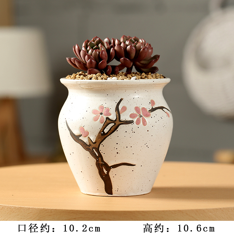 Zhuang zi end coarse pottery, fleshy flowerpot breathable special offer a clearance indoor small fleshy Zhuang zi flowerpot pack mail of large diameter