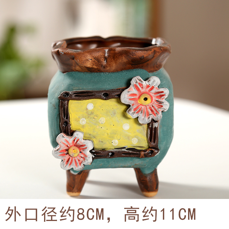 End flower pot in Korean coloured drawing or pattern, fleshy through pockets some ceramic porcelain flower creative move, lovely specials